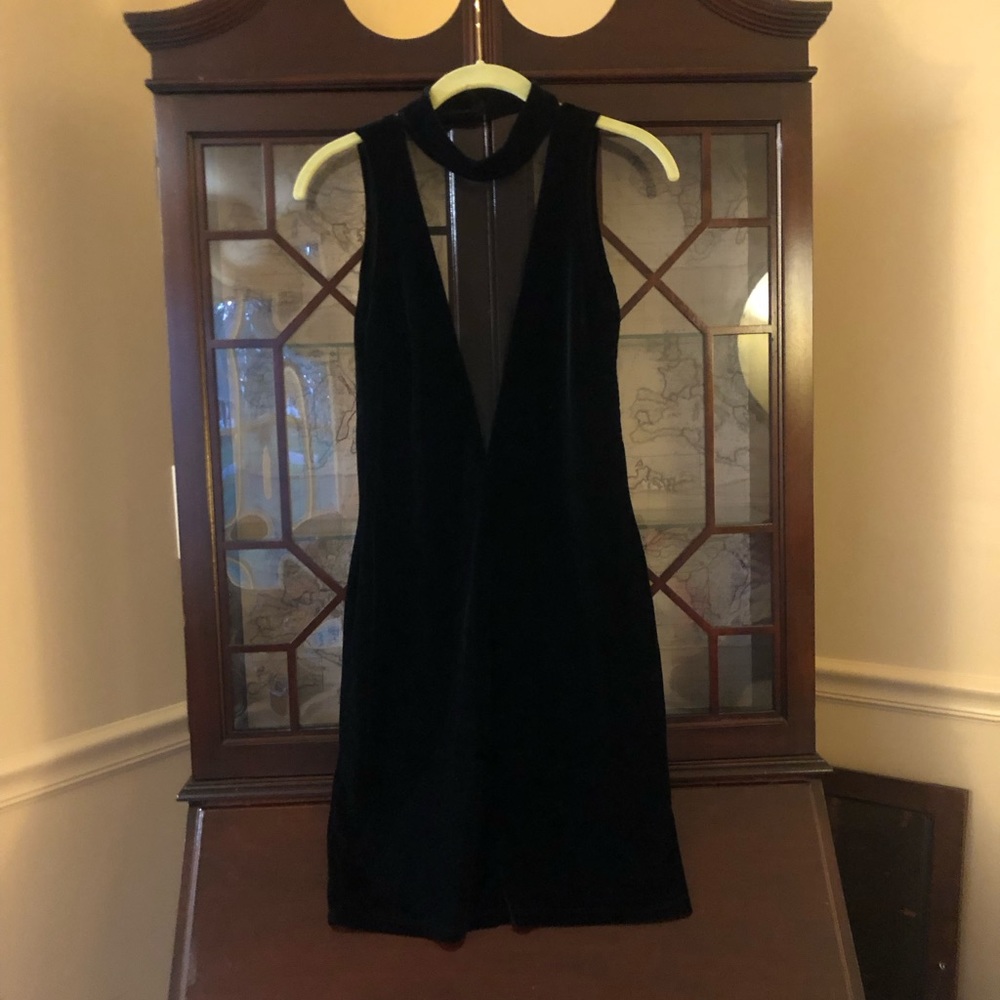 Black velvet dress